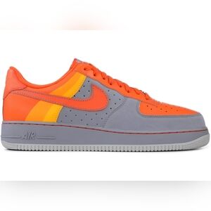 Nike Air Force 1 Low Orange and Gray with Yellow Accents